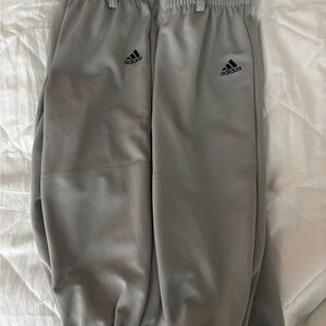 Adidas little Kids Gray baseball tapered/scrunch bottoms, XXS T-ball,